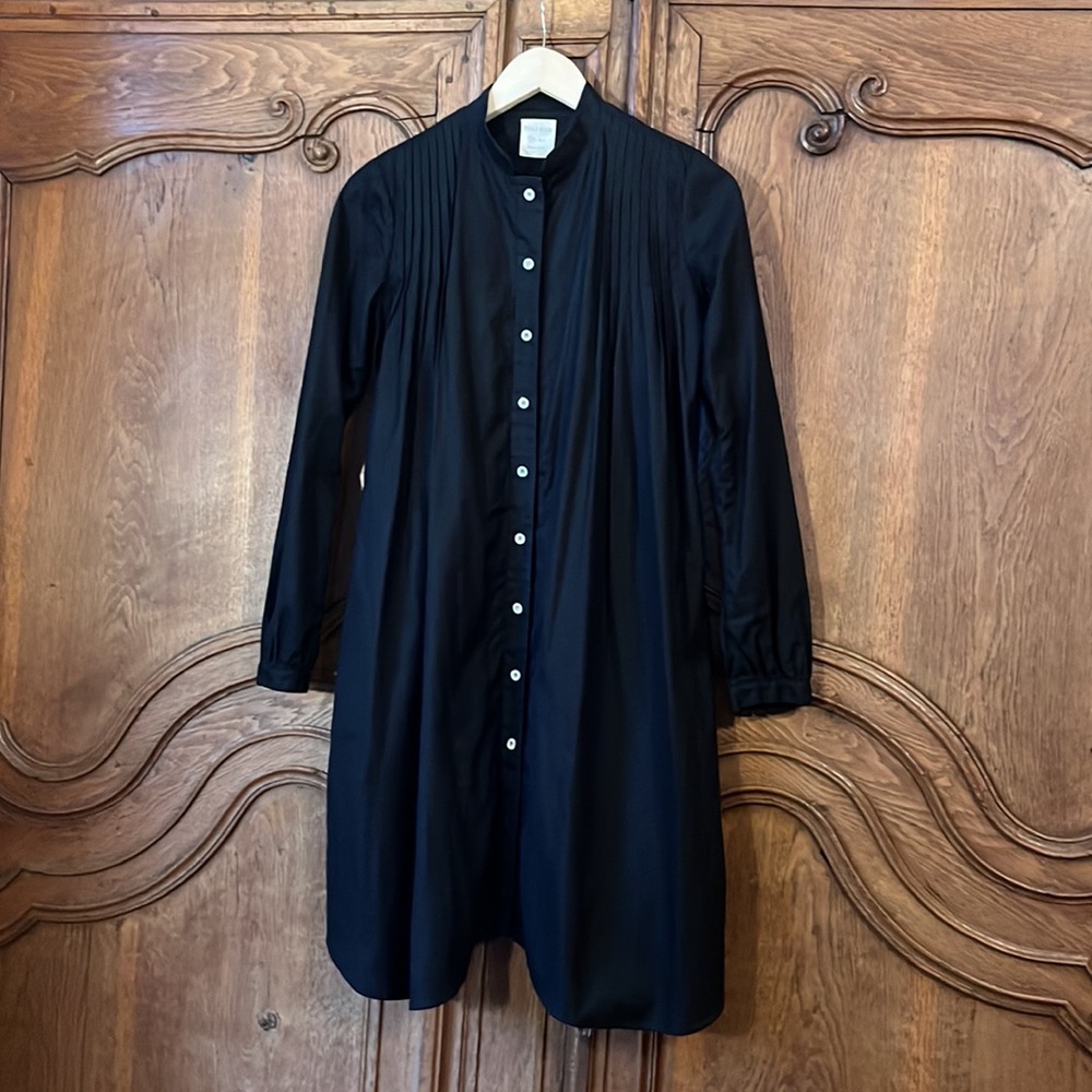 Billy Reid Button Down Long Sleeve Black Dress - Picture 5 of 16